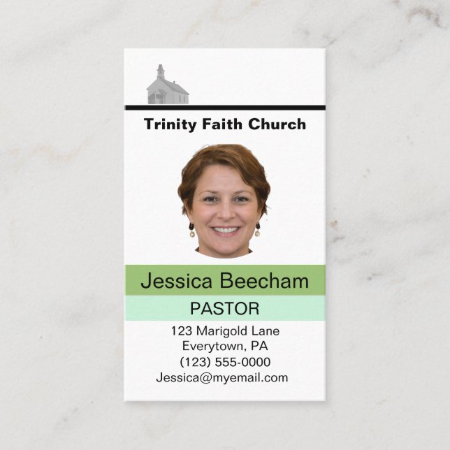 Female Pastor Business Card (Front)