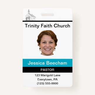 Female Pastor Custom ID Badge