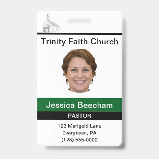 Female Pastor Custom ID Badge