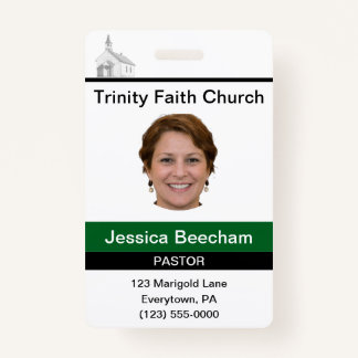 Female Pastor Custom ID Badge