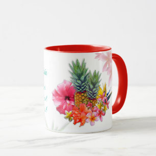 Female Pastor Teacher Tropical Flowers Mug