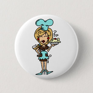 Female Pastry Chef - Blonde T-shirts and Gifts 6 Cm Round Badge