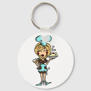 Female Pastry Chef - Blonde T-shirts and Gifts Key Ring