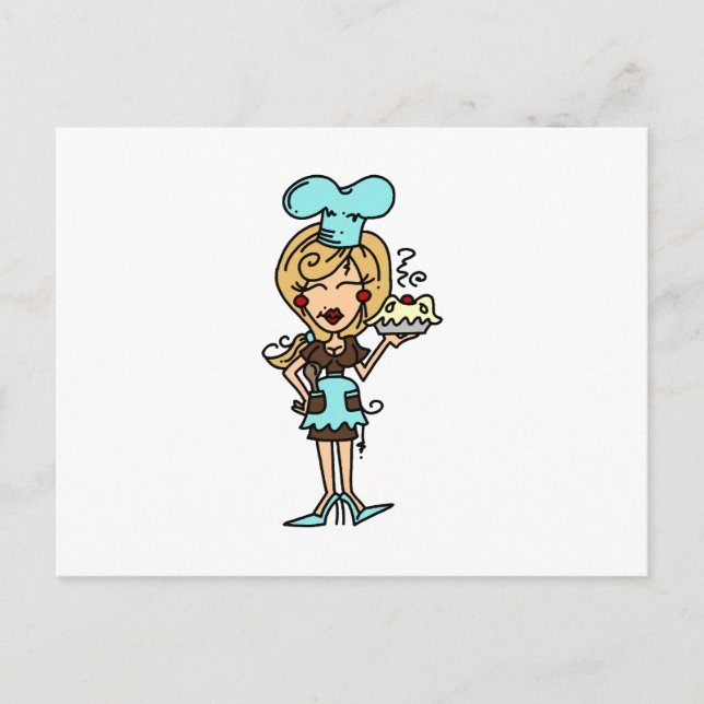 Female Pastry Chef - Blonde T-shirts and Gifts Postcard (Front)
