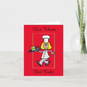 Female Pastry Chef Funny Greeting Card