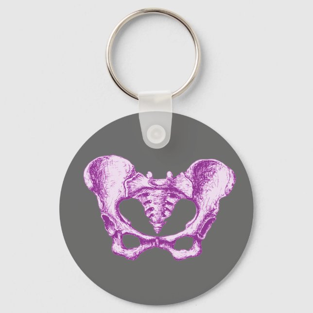 Female Pelvis Purple Key Ring (Front)