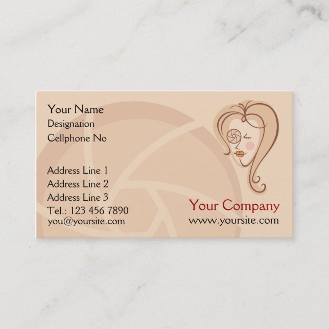 Female Photographer Business Cards (Front)