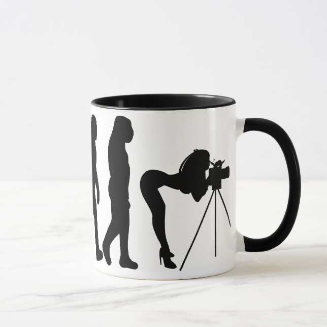 Female Photographer Evolution Mug (Right)