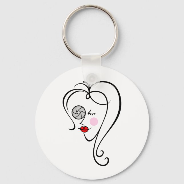 Female photographer key ring (Front)
