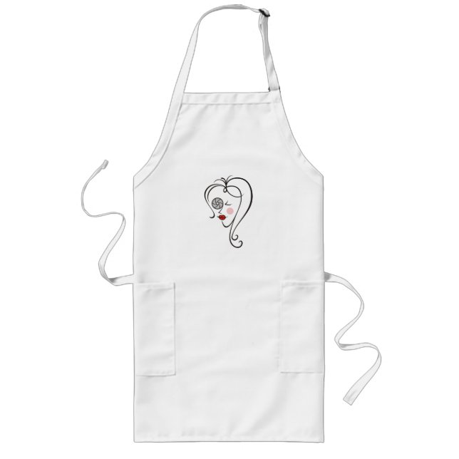 Female Photographer Long Apron (Front)