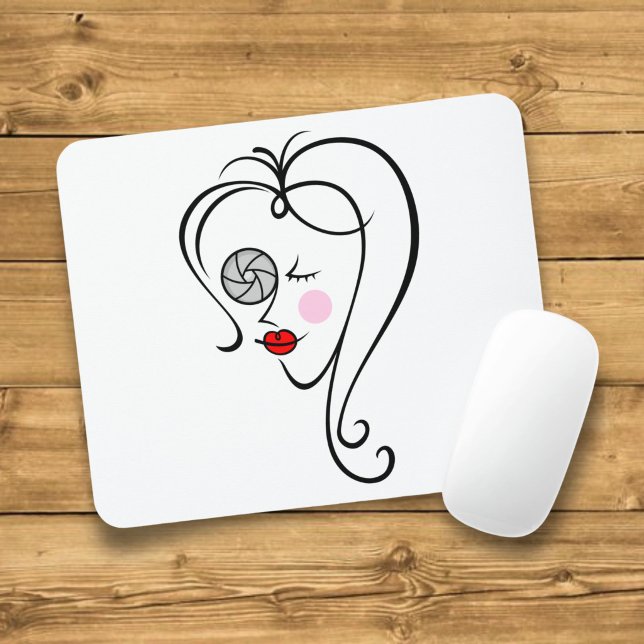 Female photographer mouse mat (Creator Uploaded)