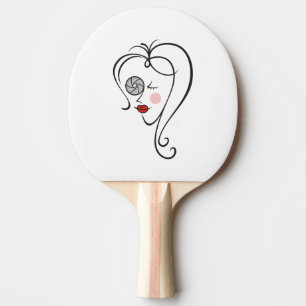 Female Photographer Ping Pong Paddle
