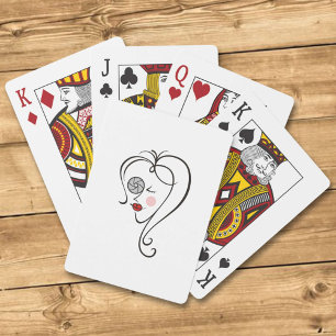 Female Photographer Playing Cards