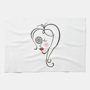 Female Photographer Tea Towel