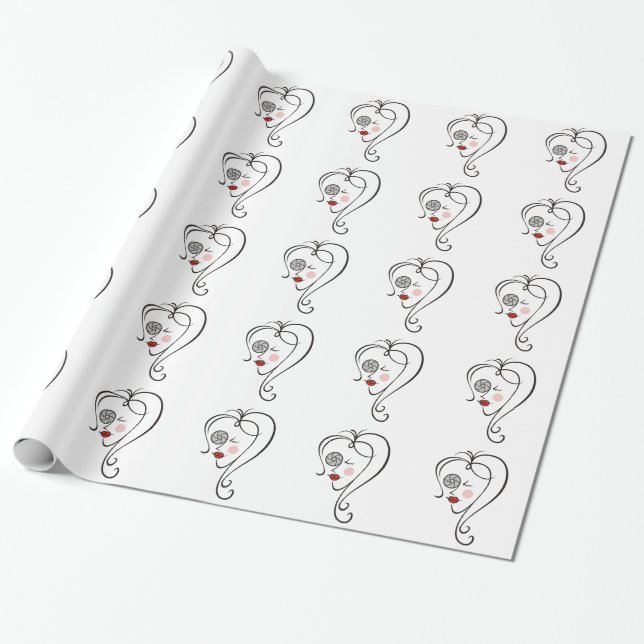 Female Photographer Wrapping Paper (Unrolled)