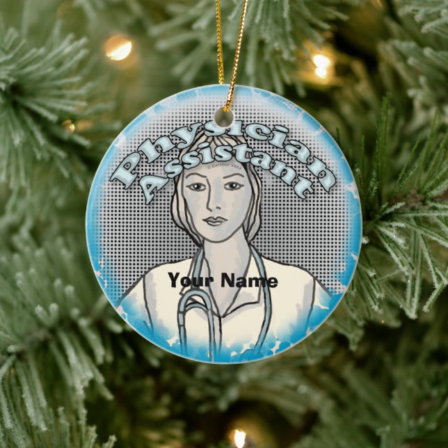 Female Physician Assistant Ceramic Tree Decoration (Tree)