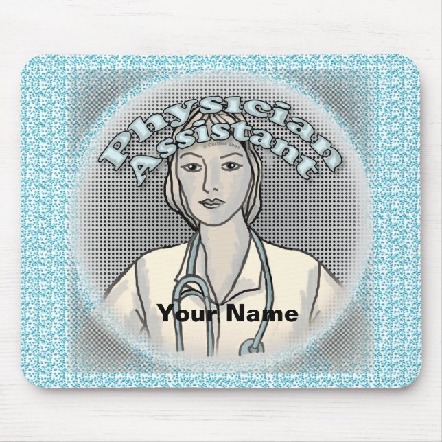 Female Physician Assistant Mouse Mat (Front)