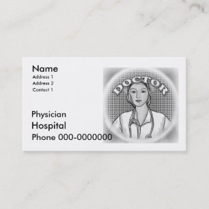 Female Physician Business Cards