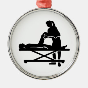 Female physiotherapist metal tree decoration