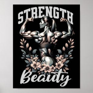 Female Physique And Bodybuilding Strength And Beau Poster
