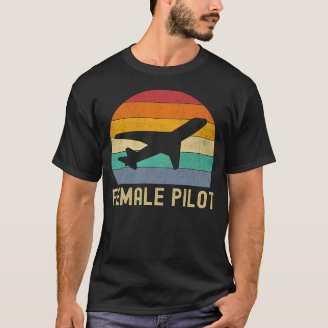 Female Pilot Definition  Aviation T-Shirt (Front)