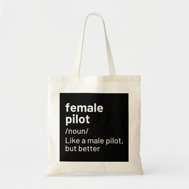 Female Pilot Definition  Tote Bag (Front)