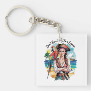 Female Pirate Buccaneer Beauty On Deck Key Ring