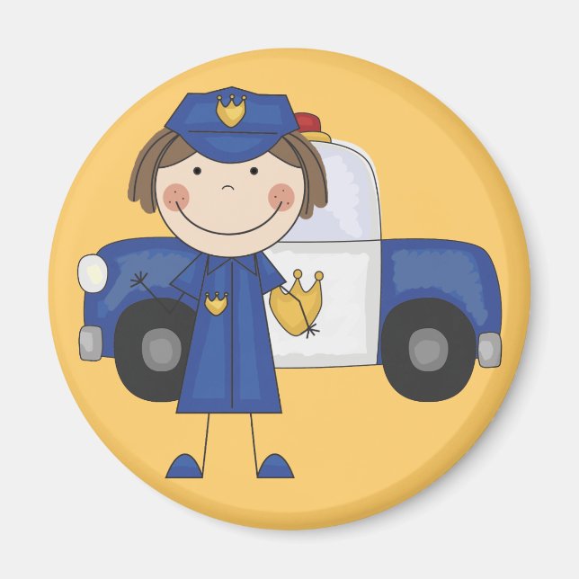 Female Police Officer Tshirts and Gifts Magnet (Front)