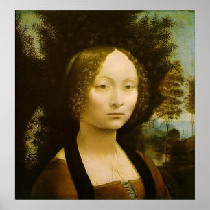 Female Portrait by Leonardo Da Vinci Poster