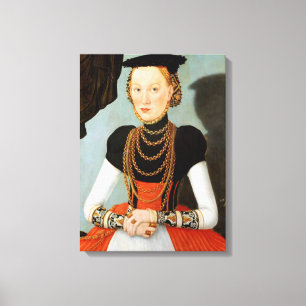 Female Portrait - Cranach the Younger - c1564 Canvas Print