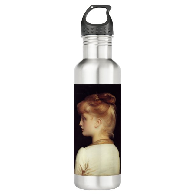 Female Portrait From Behind (by Frederic Leighton) 710 Ml Water Bottle (Front)