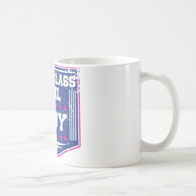 Female Postal Worker First Class Mail Lady Stamp  Coffee Mug (Right)