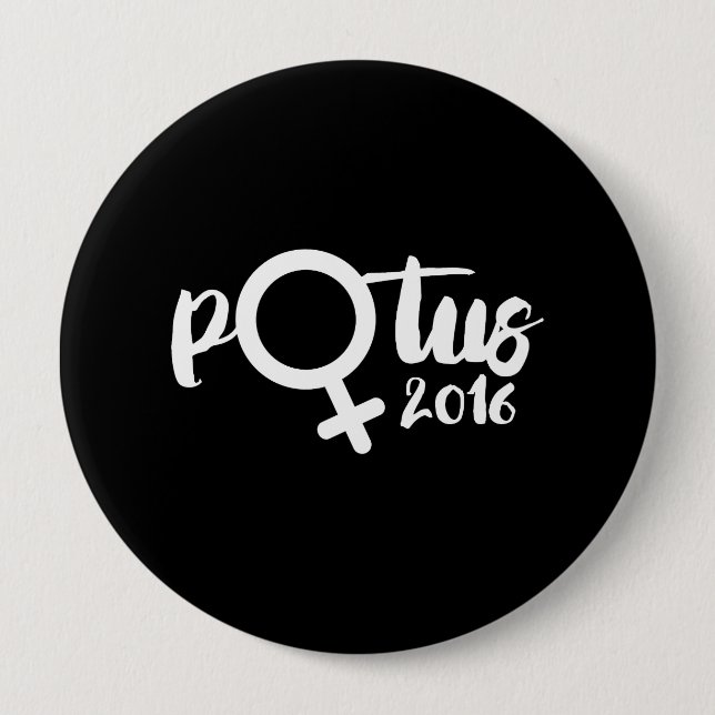 FEMALE POTUS 2016 - Calligraphy Poster -- Election 10 Cm Round Badge (Front)