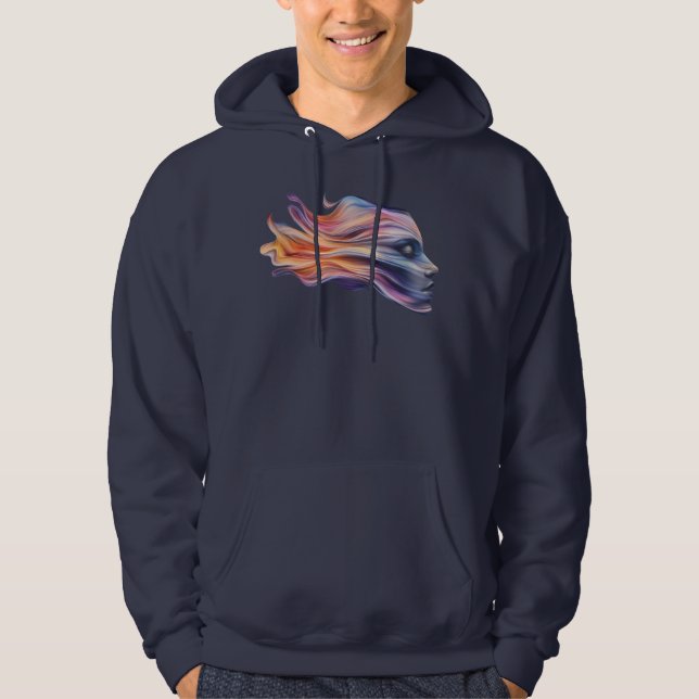 Female Profile in Cosmic Colours Hoodie (Front)