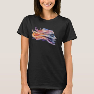 Female Profile in Cosmic Colours Tshirt
