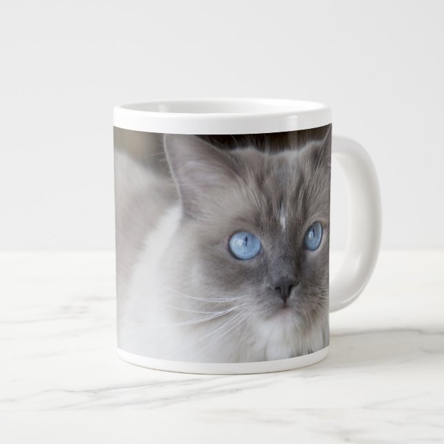 Female Ragdoll Cat Large Coffee Mug (Front Right)