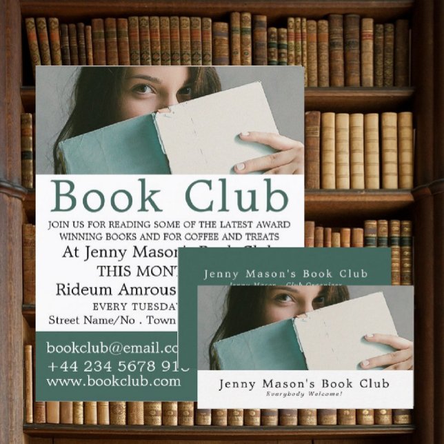 Female Reader, Book Club Advertising Flyer (Creator Uploaded)