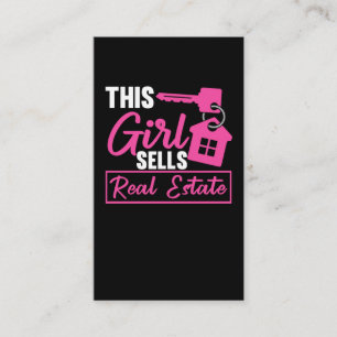 Female Real Estate Agent Girl Property Investor Business Card