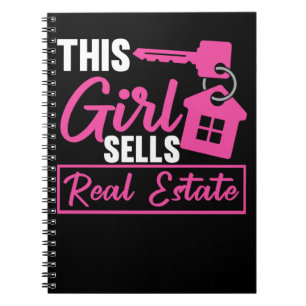 Female Real Estate Agent Girl Property Investor Notebook
