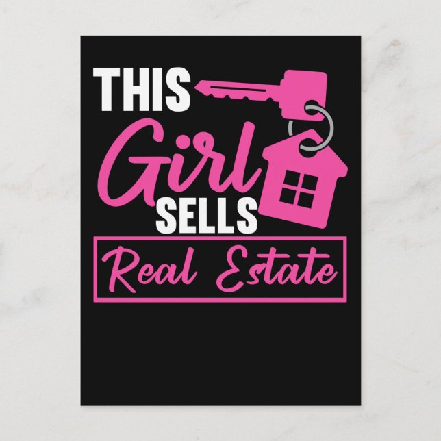 Female Real Estate Agent Girl Property Investor Postcard (Front)