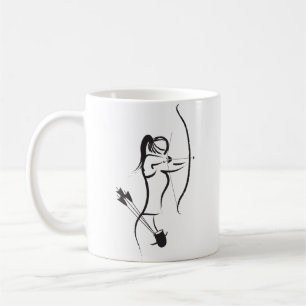Female Recurve Archer Coffee Mug