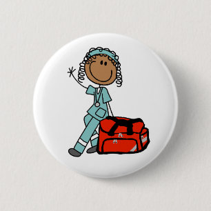 Female Respiratory Therapist Button