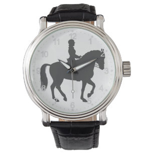 female riding horse  - Choose background colour Watch
