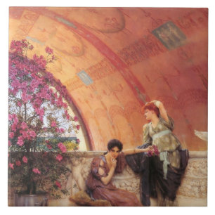 Female Rivals (by Sir Lawrence Alma-Tadema) Tile