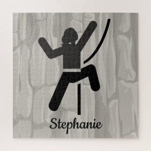 Female Rock Climber Jigsaw Puzzle