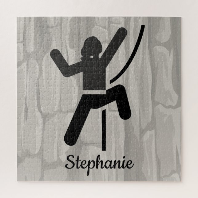 Female Rock Climber Jigsaw Puzzle (Vertical)