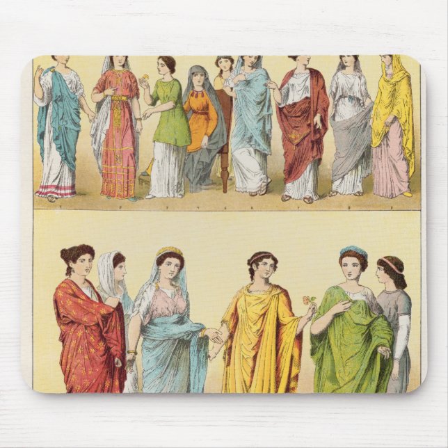 Female Roman Dress Mouse Mat (Front)
