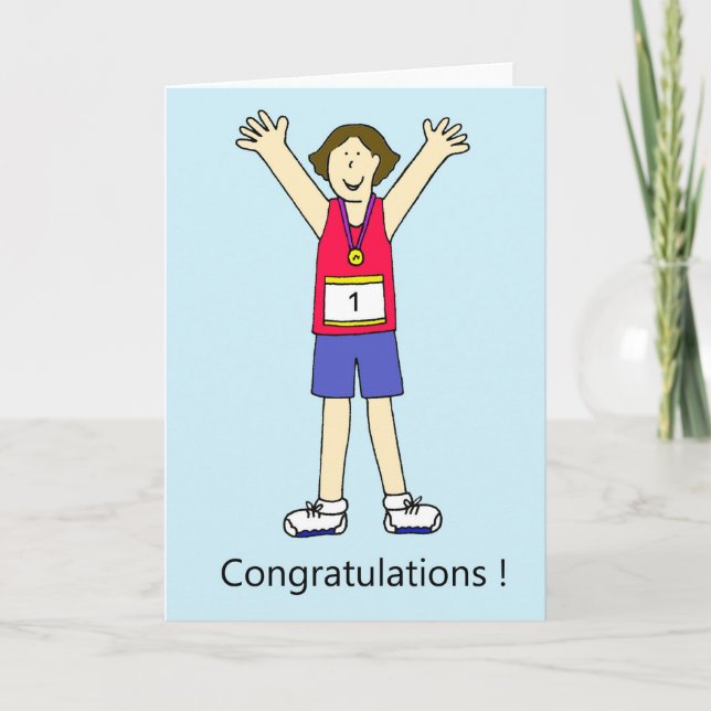 Female Runner Congratulations Card (Front)