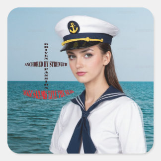 Female Sailor Square Sticker