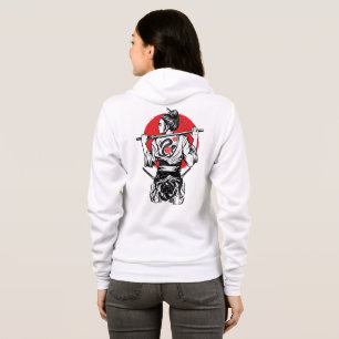 Female Samurai Warrior – Dragon Rose Tattoo Japane Hoodie